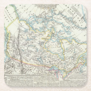 Posavasos Cuadrado De Papel Alaska, Canadá, Groenlandia