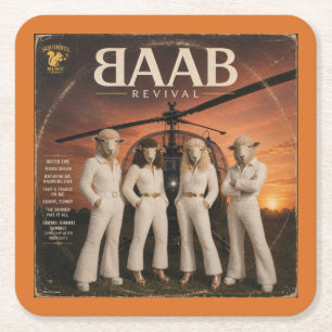 Posavasos Cuadrado De Papel Álbum BAAB: una parodia