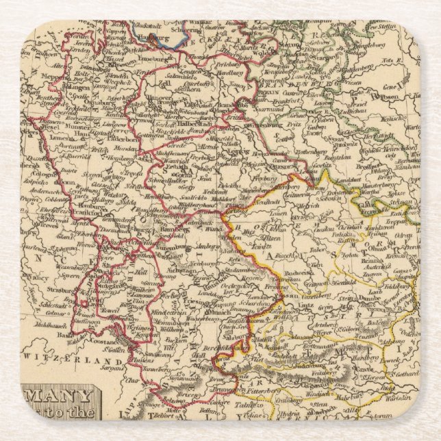 Posavasos Cuadrado De Papel Alemania 18 (Anverso)