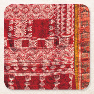 Posavasos Cuadrado De Papel Alfombra Roja En El Mercado