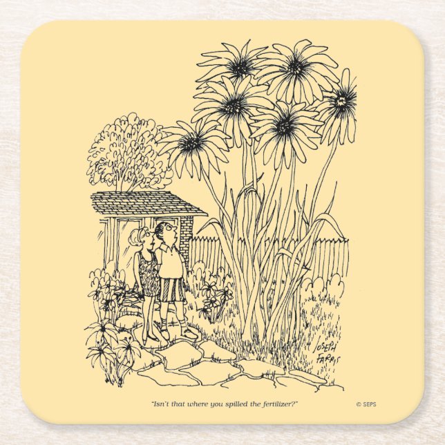 Posavasos Cuadrado De Papel Alimentador de pájaros vacío (Anverso)