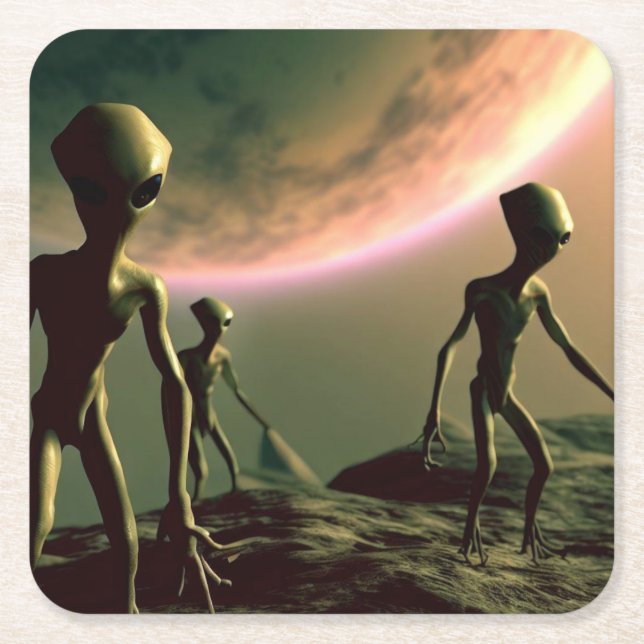 Posavasos Cuadrado De Papel Alimentos grises de SF 2 (Anverso)