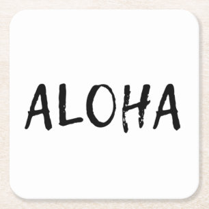 Posavasos Cuadrado De Papel Aloha