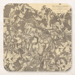 Posavasos Cuadrado De Papel Altos puente y Virginia