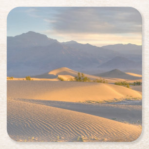 Posavasos Cuadrado De Papel Amanecer del desierto