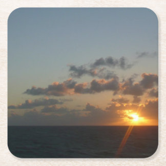 Posavasos Cuadrado De Papel Amanecer sobre San Juan I Puerto Rico