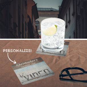 Posavasos Cuadrado De Papel Amantes de cine de estilo loft urbano