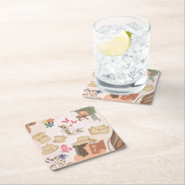 Posavasos Cuadrado De Papel Amar