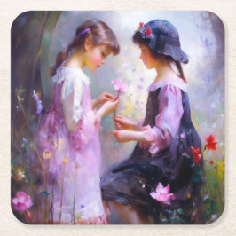 Posavasos Cuadrado De Papel Amar