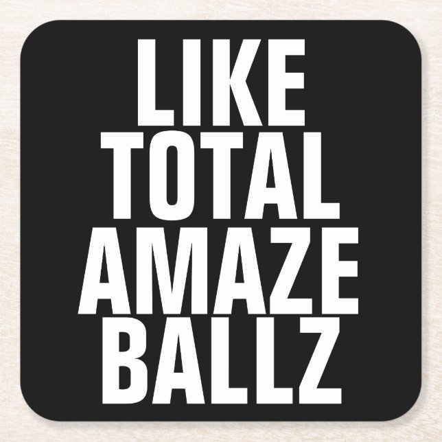 Posavasos Cuadrado De Papel Amaze Ballz (Anverso)