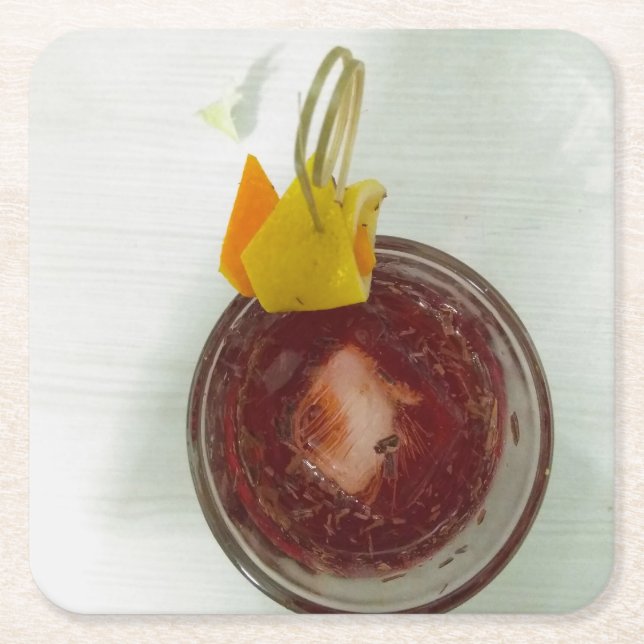 Posavasos Cuadrado De Papel Americano (Anverso)