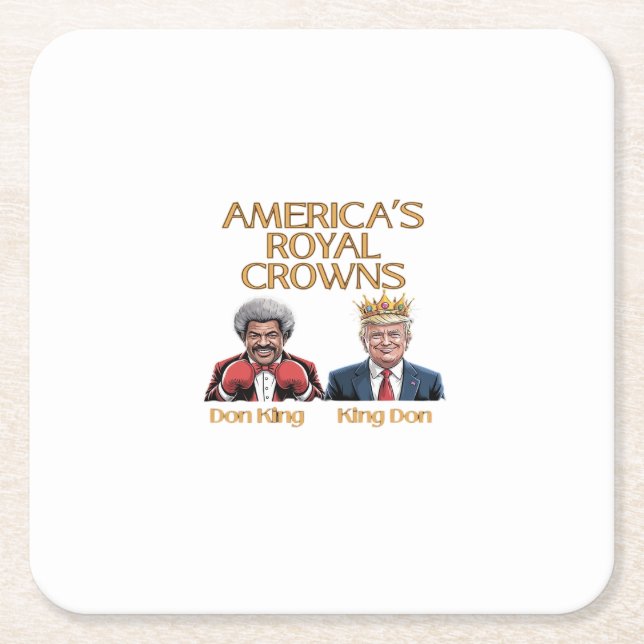 Posavasos Cuadrado De Papel America's Crowns And Don Graphic (Anverso)