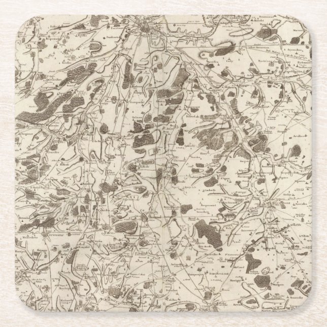 Posavasos Cuadrado De Papel Amiens (Anverso)