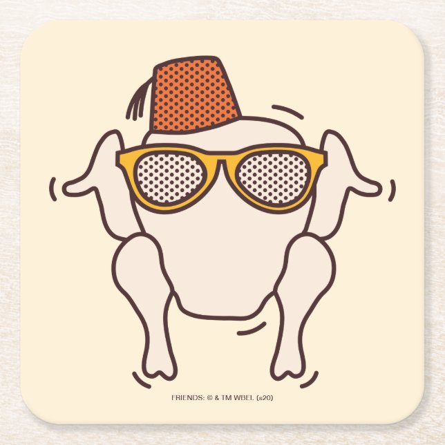 Posavasos Cuadrado De Papel AMIGOS™ | Amistad (Anverso)