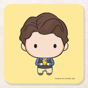 Posavasos Cuadrado De Papel AMIGOS™   Chandler Chibi