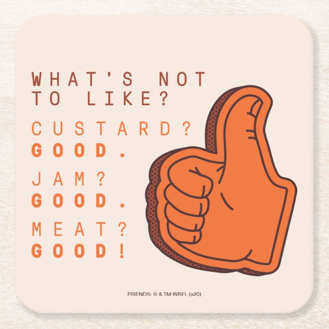 Posavasos Cuadrado De Papel AMIGOS™ | ¿Qué no te gusta? (Anverso)