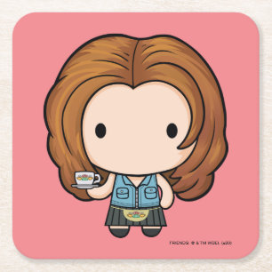 Posavasos Cuadrado De Papel AMIGOS™   Rachel Chibi