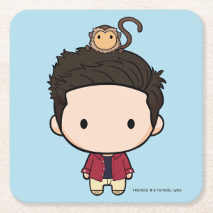 Posavasos Cuadrado De Papel AMIGOS™   Ross Chibi