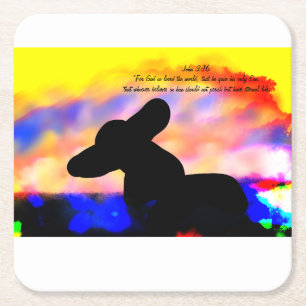 Posavasos Cuadrado De Papel Amor de Dios