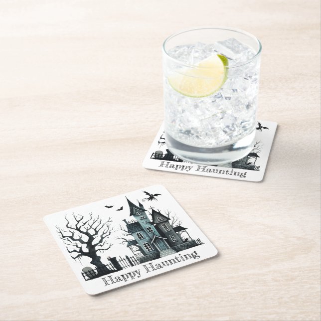 Posavasos Cuadrado De Papel Amortización feliz (In situ)