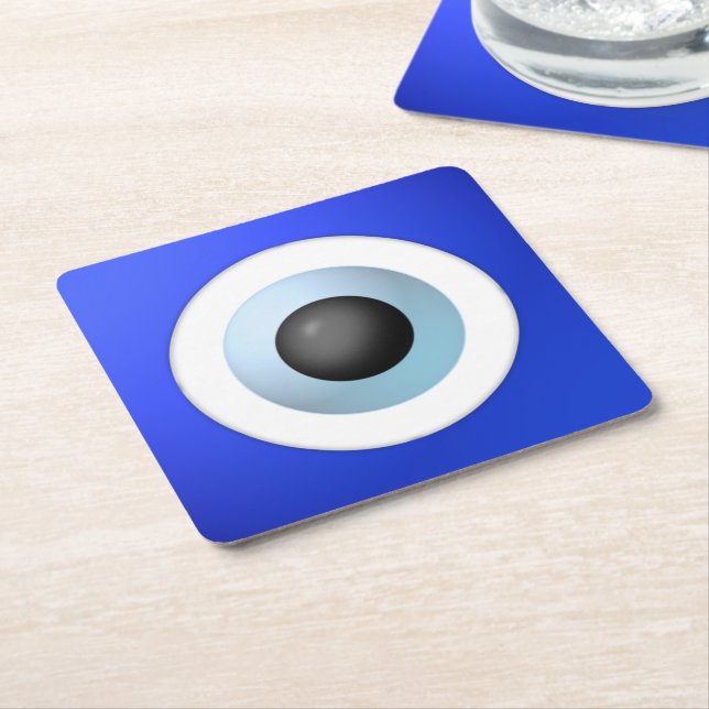 Posavasos Cuadrado De Papel Amulet para salvar el ojo del mal (En perspectiva)