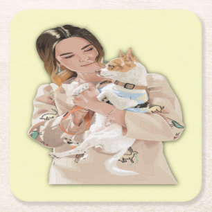 Posavasos Cuadrado De Papel Añadir imagen personalizada