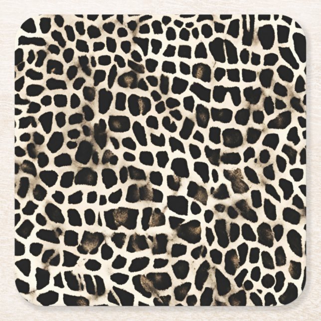 Posavasos Cuadrado De Papel Animal Print - Paper Coasters  (Anverso)