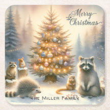 Animales personalizados de maderas navideñas navid