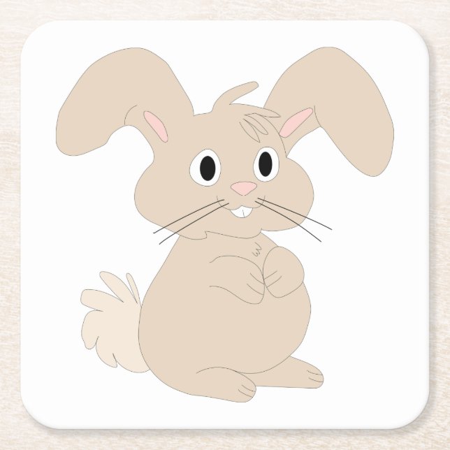 Posavasos Cuadrado De Papel Año del Conejo 2023 (Anverso)