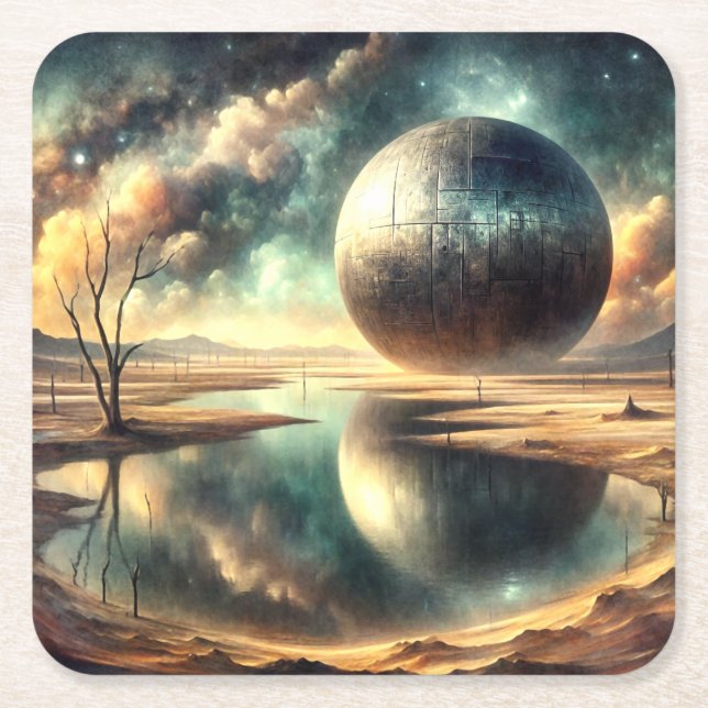 Posavasos Cuadrado De Papel Anomolía del desierto (Anverso)