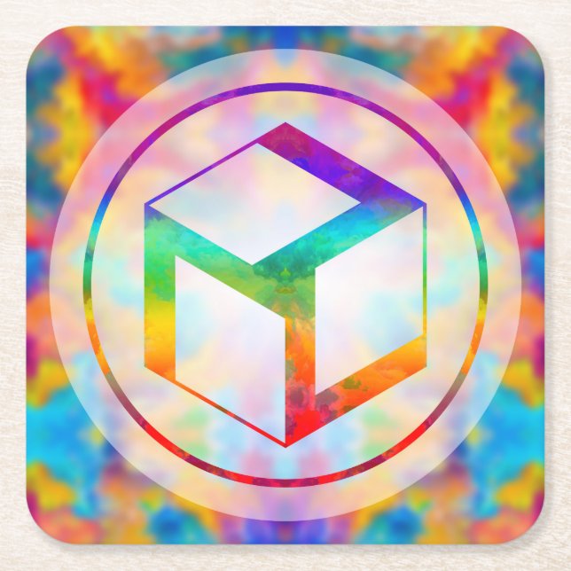 Posavasos Cuadrado De Papel Antahkarana - Yin femeninos Antahkarana (Anverso)