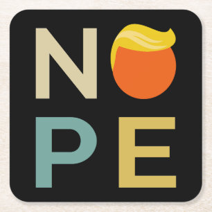Posavasos Cuadrado De Papel Anti-Trump - Edición No III