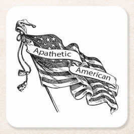 Posavasos Cuadrado De Papel Apático Americano