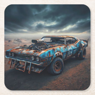 Posavasos Cuadrado De Papel Apocalypse Classic Chevy Camaro