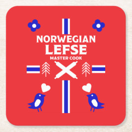 Posavasos Cuadrado De Papel Apron noruego Lefse Flatbread