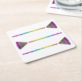 Posavasos Cuadrado De Papel Apuntarme En La Dirección Correcta