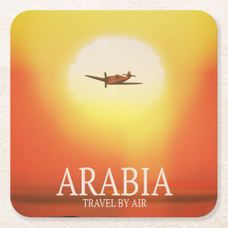 Posavasos Cuadrado De Papel Arabia "Viajando por aire"