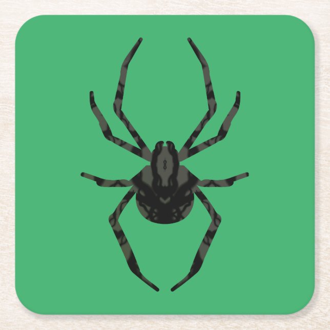 Posavasos Cuadrado De Papel Araña Vieja Ligera (Anverso)