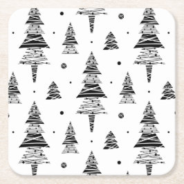 Posavasos Cuadrado De Papel árbol de Navidad