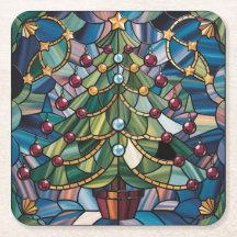 Árbol de Navidad de Vidrio Emplomado Estilo Tiffan