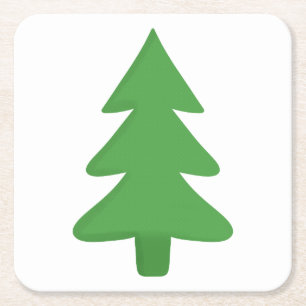 Posavasos Cuadrado De Papel Árbol de pinos