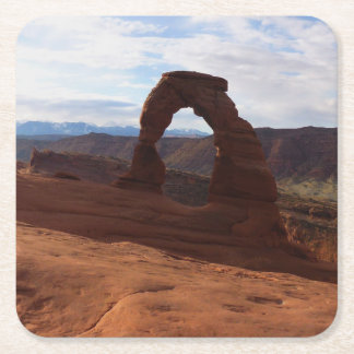 Posavasos Cuadrado De Papel Arco Delicado I en el Parque Nacional Arches