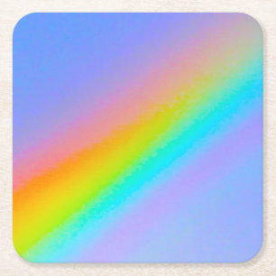 Posavasos Cuadrado De Papel arco iris