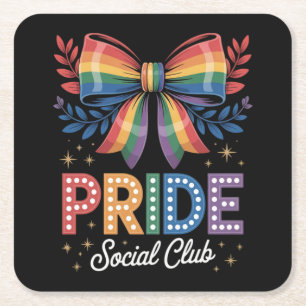 Posavasos Cuadrado De Papel Arcoíris LGBTQ