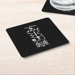 Posavasos Cuadrado De Papel Arecibo Binary Message Reply