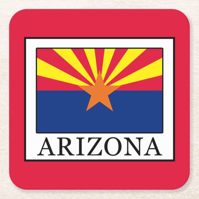 Posavasos Cuadrado De Papel Arizona (Anverso)