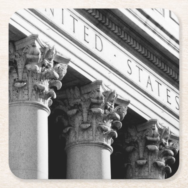 Posavasos Cuadrado De Papel Arquitectura VIII de NYC (Anverso)