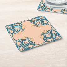 Art Nouveau Verde azulado Peach
