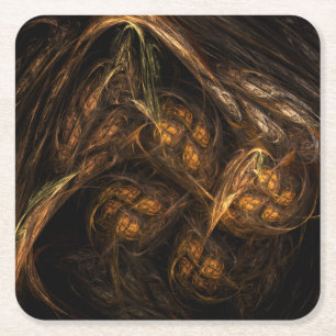 Posavasos Cuadrado De Papel Arte abstracto de la Madre Tierra