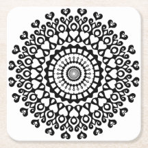 Arte de mandala intrincado detallado en blanco y n